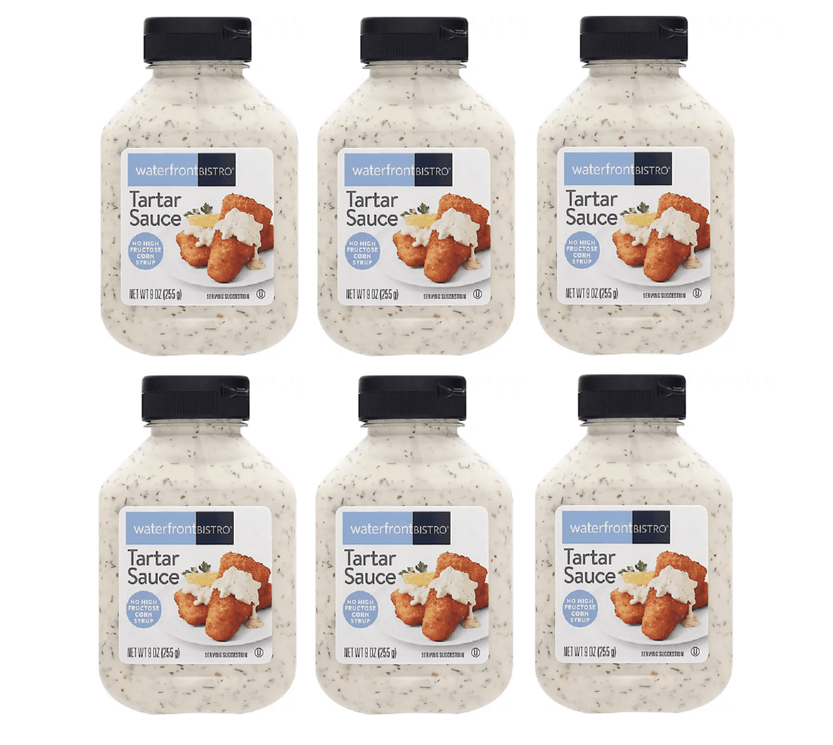 waterfront BISTRO Tartar Sauce - Six (6) Bottles 9oz. (255g)